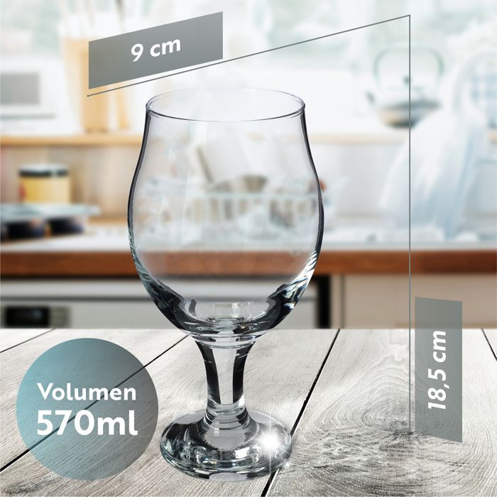 KADAX 6er-Set Bier- und Gin-Tonic-Gläser (570 ml)