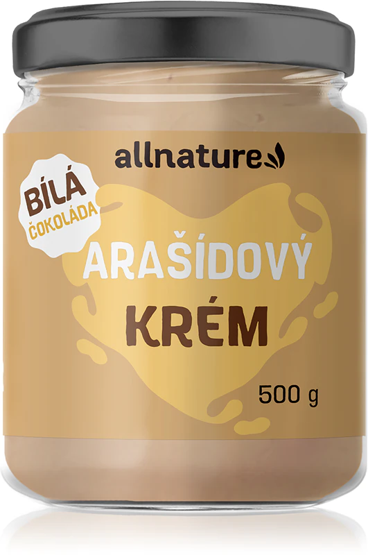 Allnature arašidové maslo s bielou čokoládou