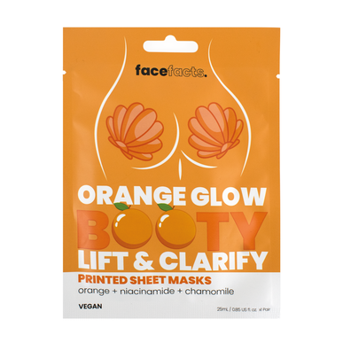Face Facts -kangasmaski Butt Booty Orange Glow 1 pari 1 pari