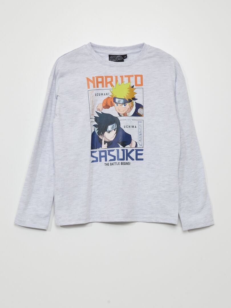 Naruto T-shirt met korte mouwen - GRIJS