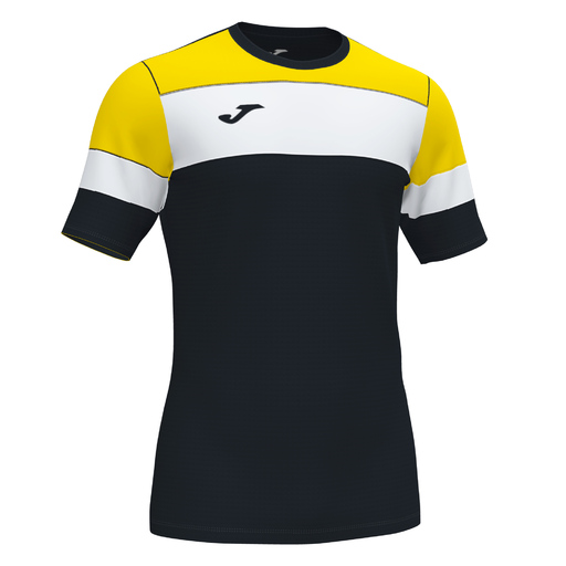 Joma Crew IV Kortærmet T-shirt Sort Gul
