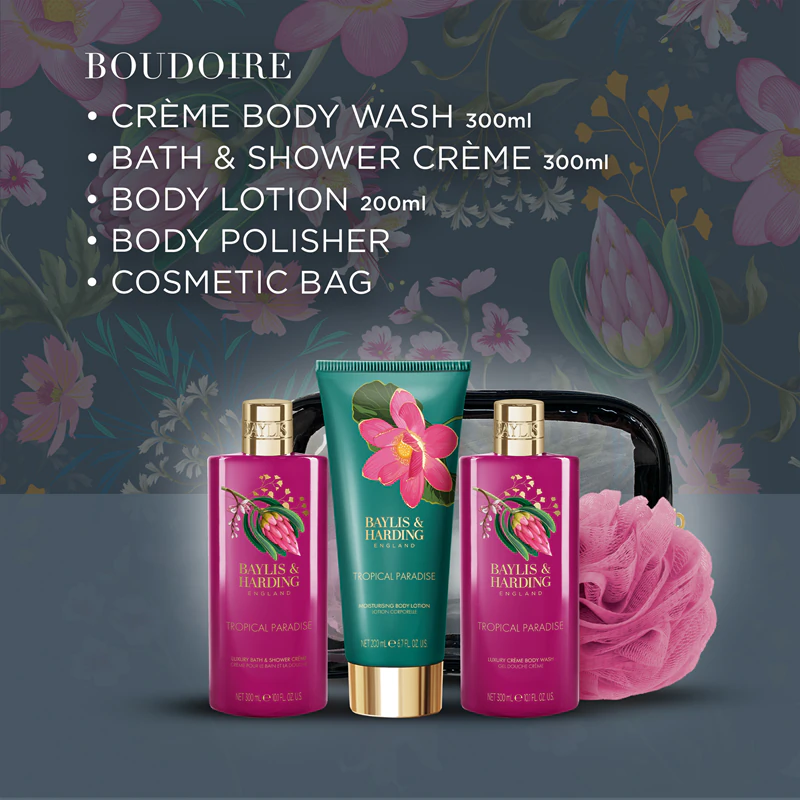 Conjunto de presente para banho Baylis & Harding Boudoire Tropical Paradise