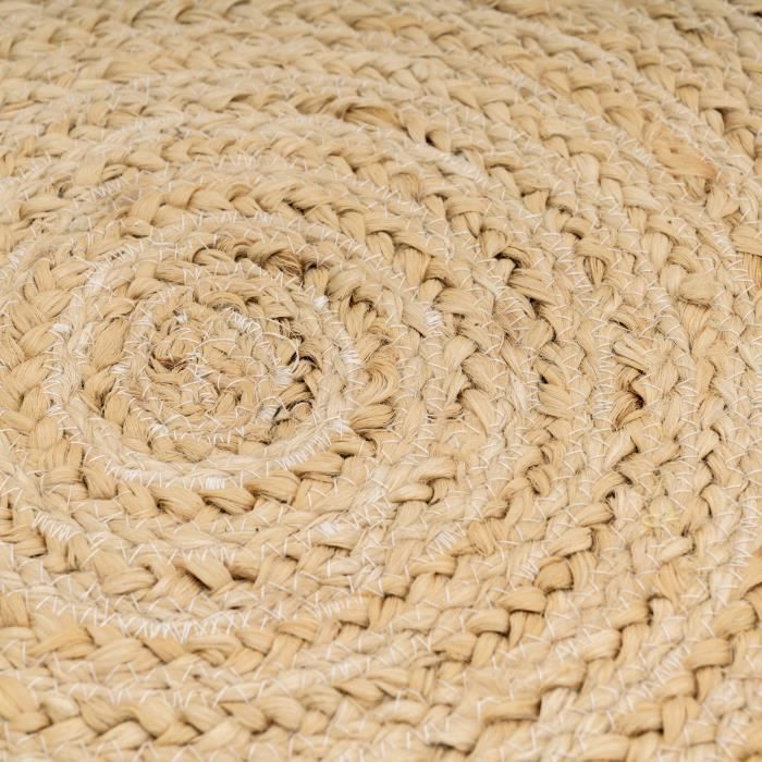 Alfombra redonda para salón Paco Home, pelo corto, hecha a mano, estilo moderno, estampado monocromático, blanco roto y beige, 100 cm de diámetro.