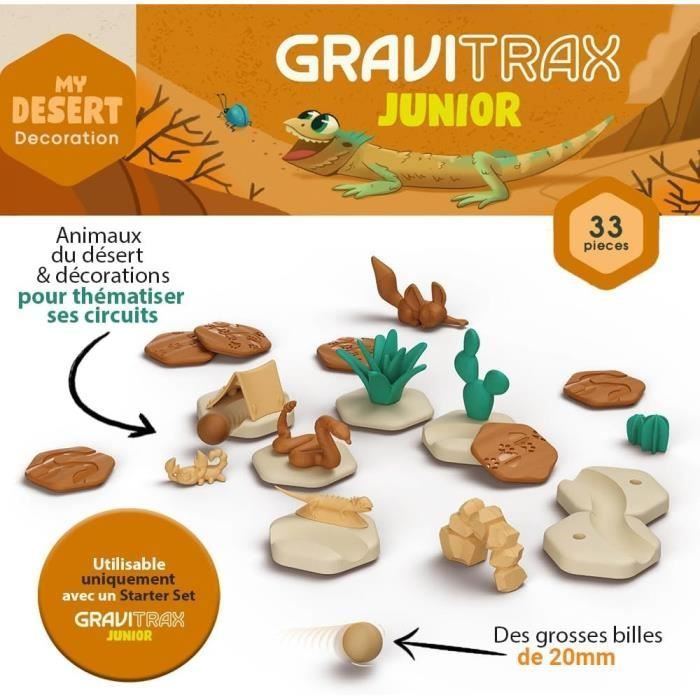 Gravitrax Junior - My Desert 33-Piece Expansion Set - Marble Run - Creative Construction Game - Ravensburger - Ages 3+