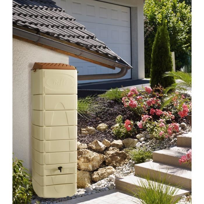 Wandmontierte Regentonne - BELLI - 650 l - Beige