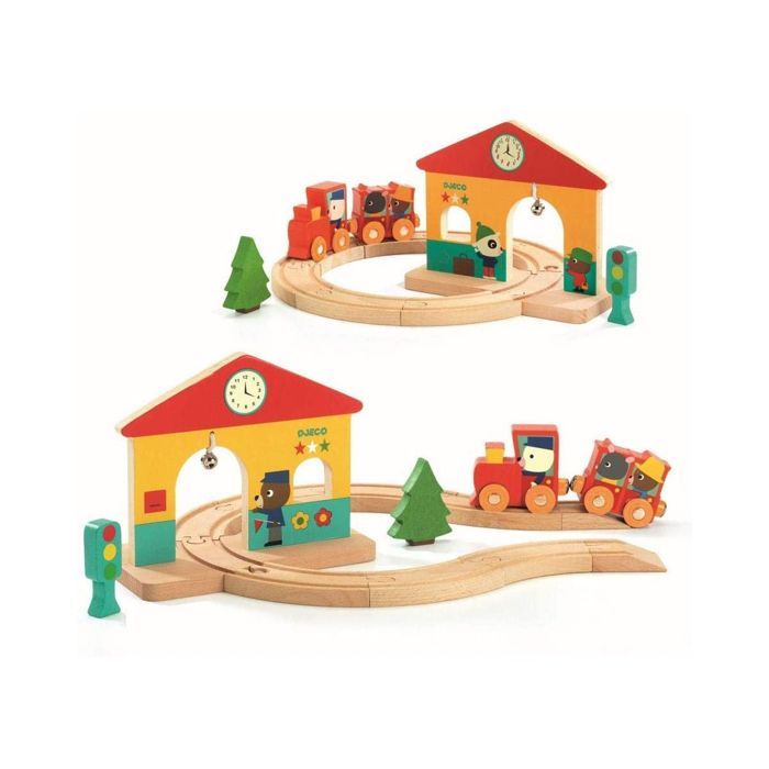 Jeu de construction - DJECO - Creanature - 36 pièces - Bois coloré - Pour enfants à partir de 3 ans