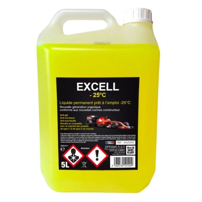 Refrigerante, amarillo, 5L, EXCELL -25°C - Diframa