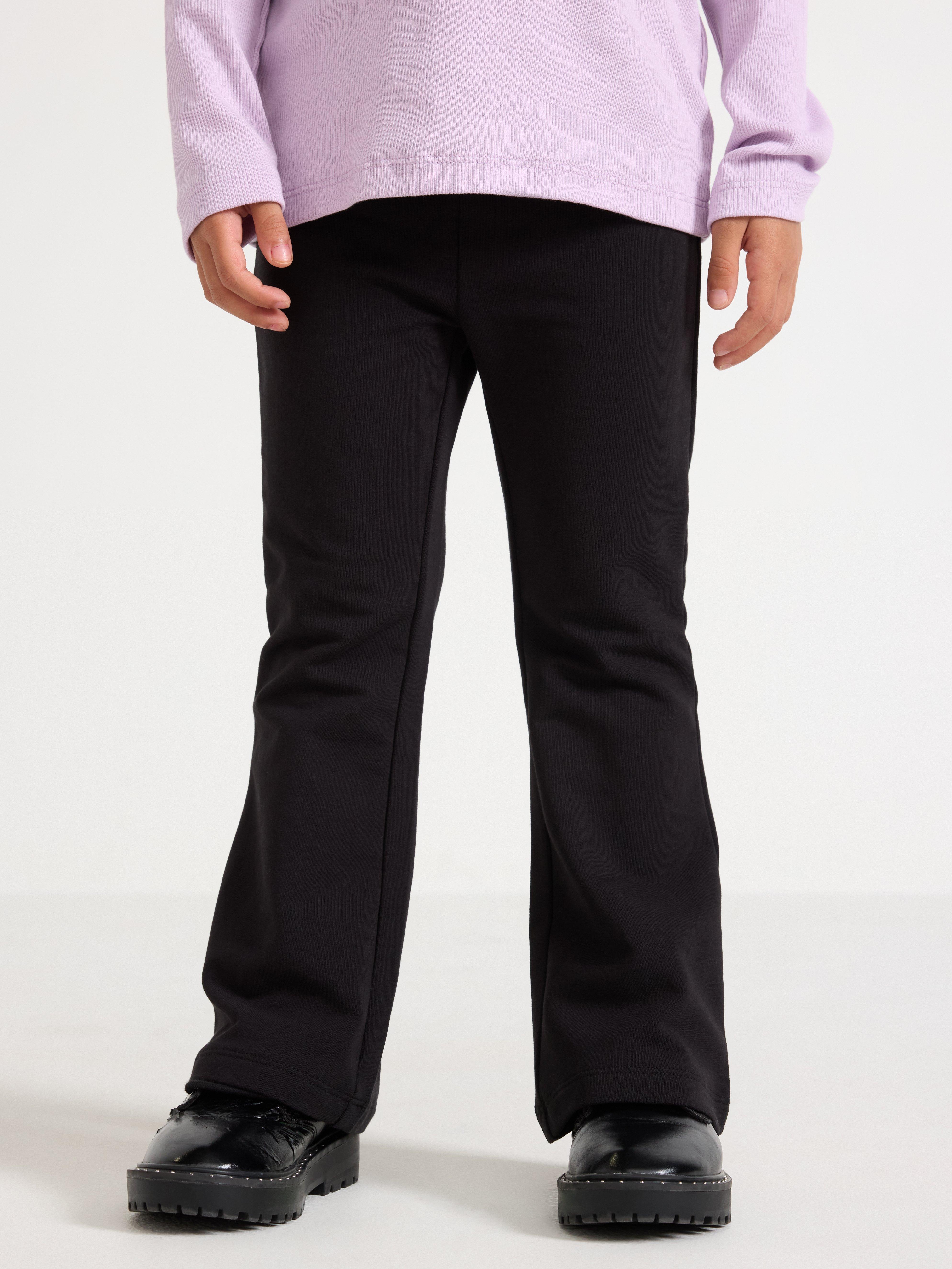 Leggings évasés avec intérieur brossé noir