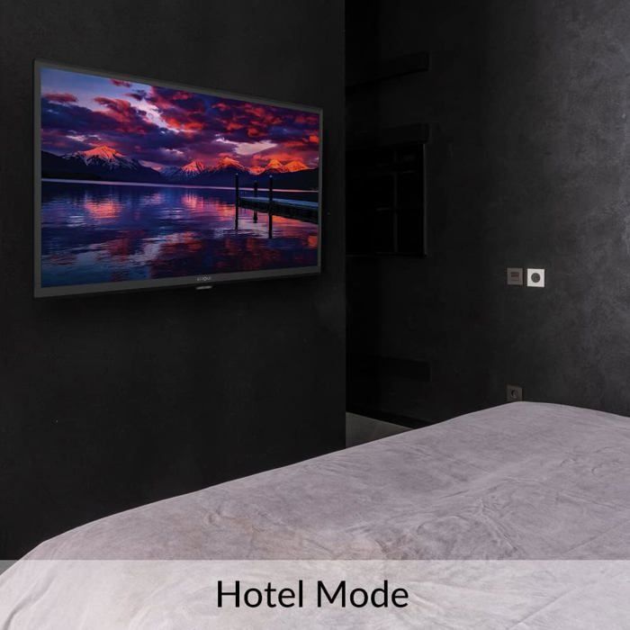 TV HD da 24 pollici - SUTEO - Ideale per caravan, camper e barche - Triplo sintonizzatore integrato - 2 porte HDMI