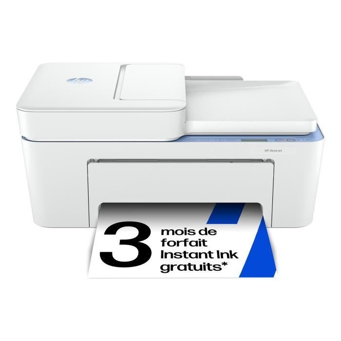 Imprimante tout-en-un HP Deskjet 4222e jet d'encre couleur Copie Scan - 3 mois d'Instant ink inclus avec HP+