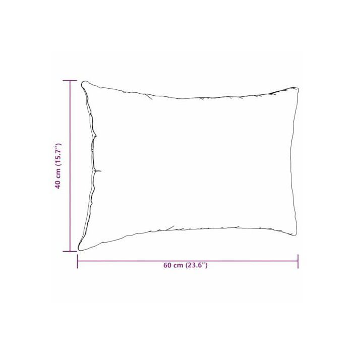 Coussins de canapé - vidaXL - Bordeaux - 60x40 cm - Housses amovibles - Rembourrage polyester - Usage intérieur