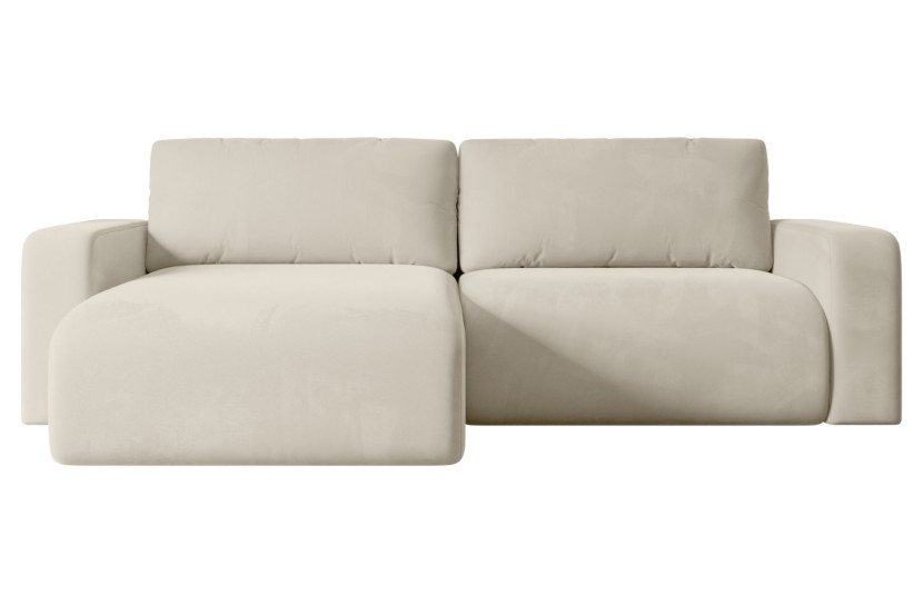 Narożnik z funkcją spania i pojemnikiem KLEEA-L - 247x143x83cm Beżowy