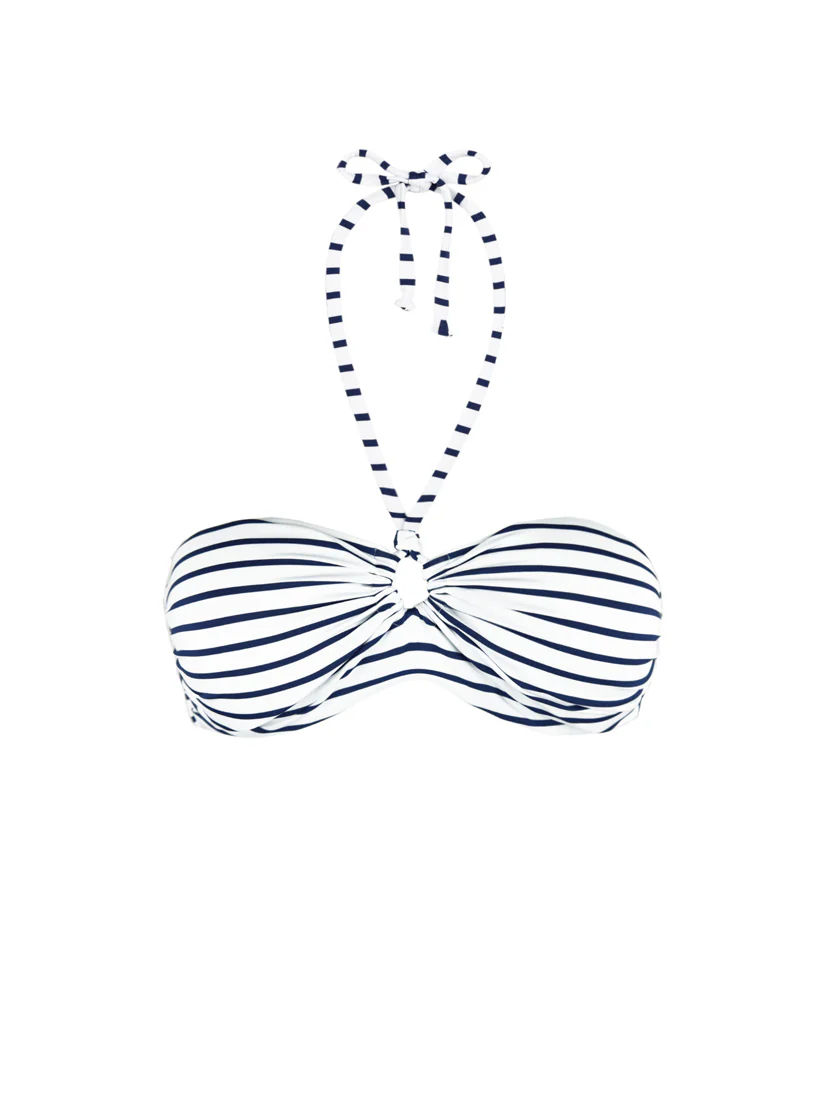 Bandtop met gestreepte print