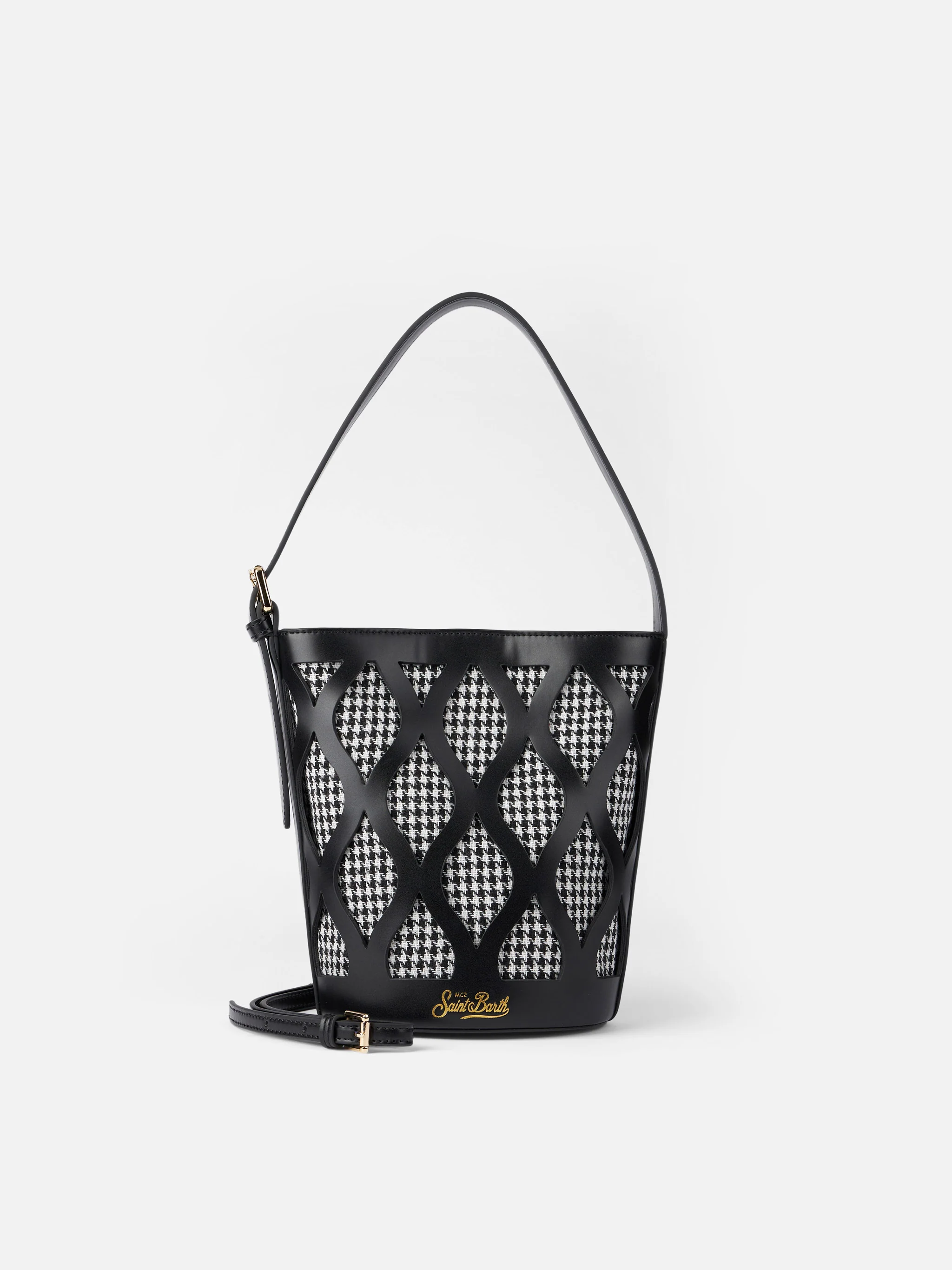 Alexandra-Beuteltasche mit Hühnerfußmuster