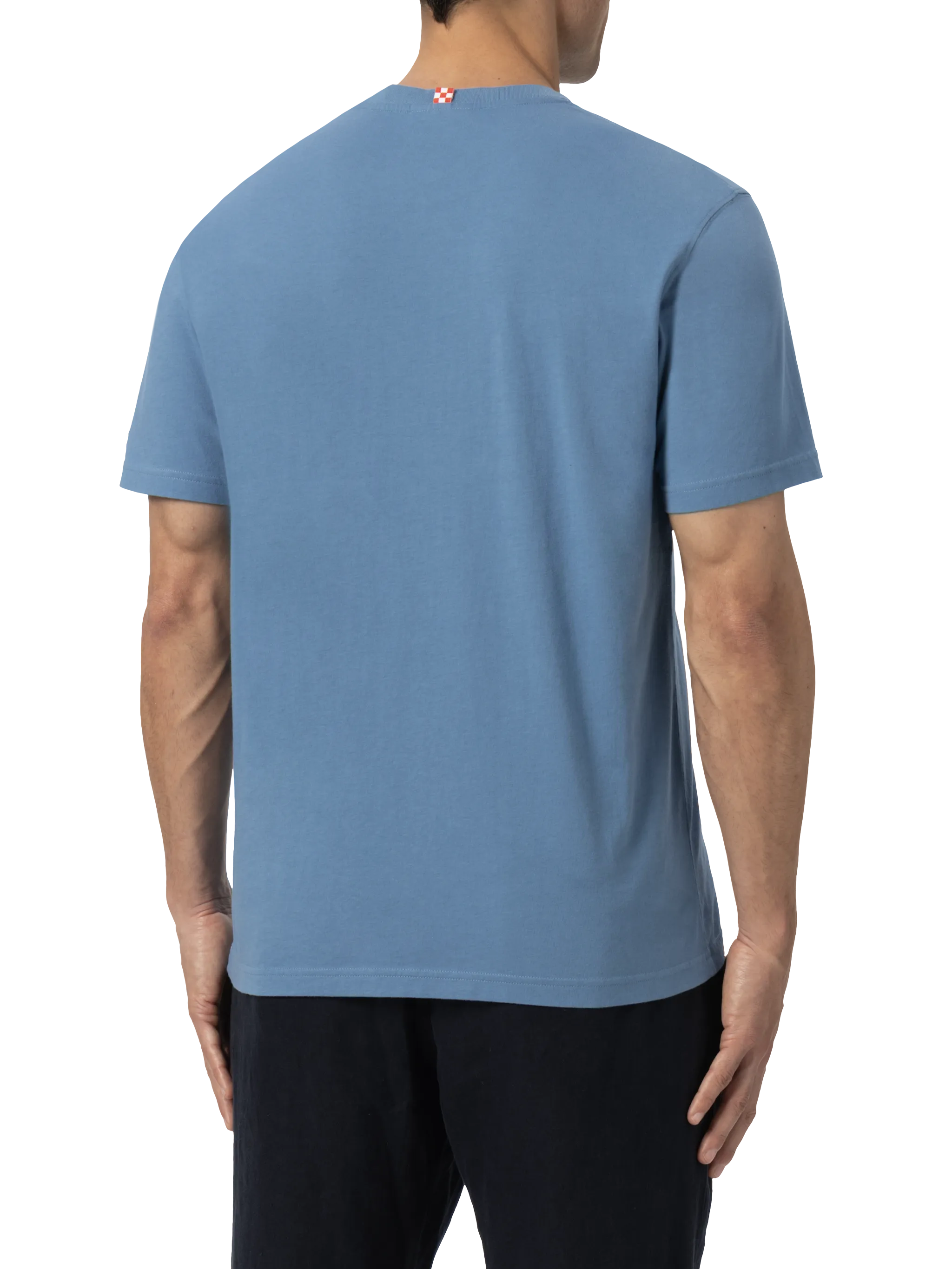 Dover T-shirt van lichtblauwe katoenen jersey met St. Barth-borduurwerk.