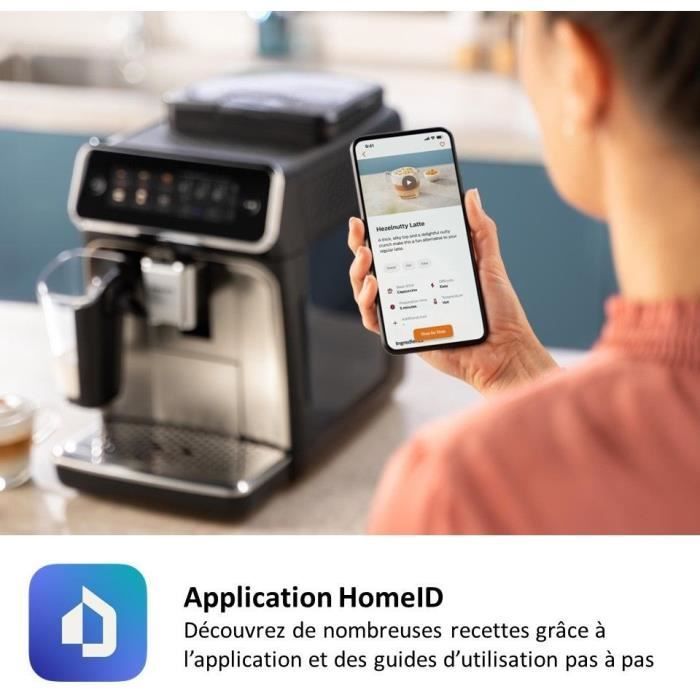Philips EP2230/10 2200 Serie Espressomachine met Koffiemolen - LatteGo - 4 Recepten - Keramische Koffiemolen - Glanzend Zwart