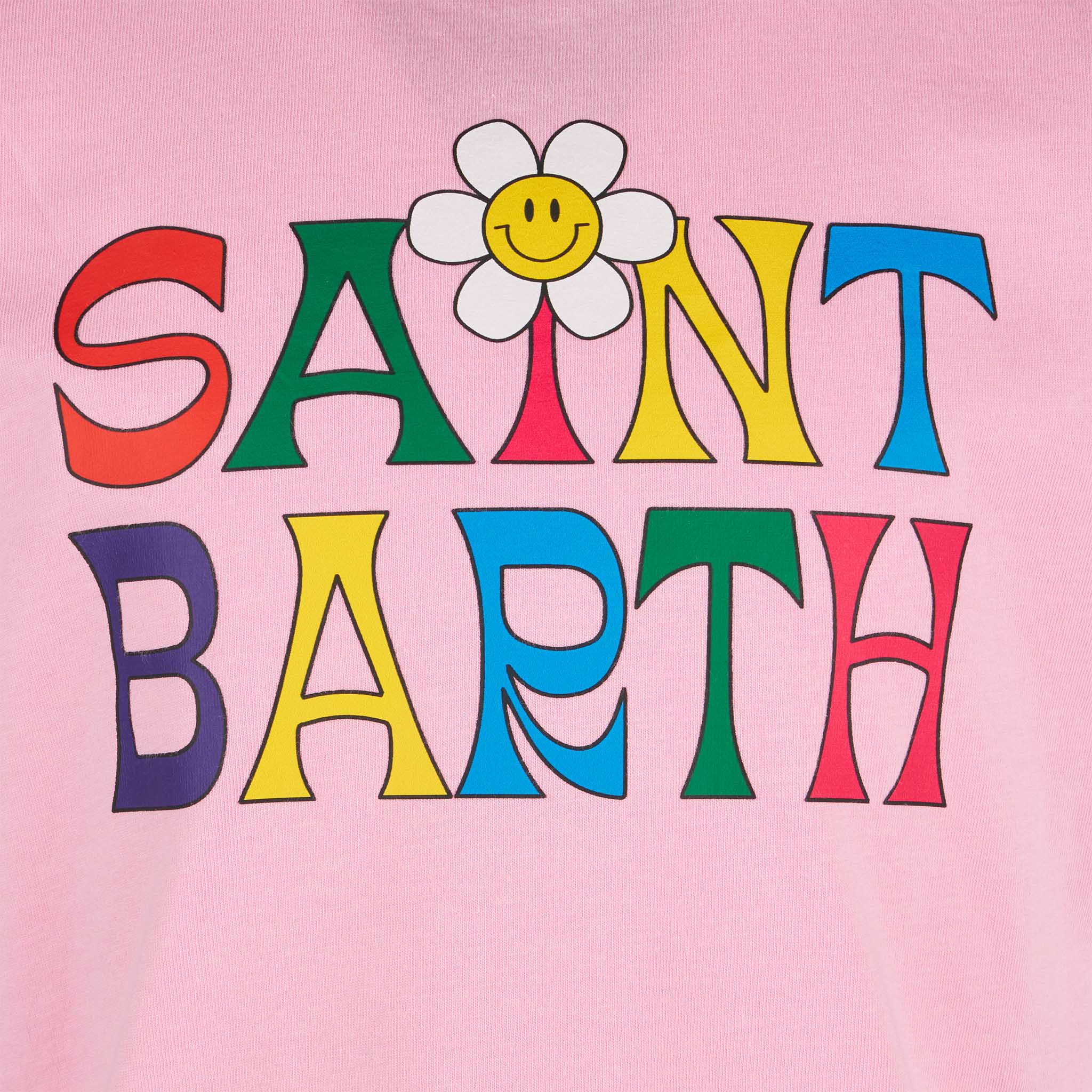 Piger T-shirt med Saint Barth-logo og marguerit