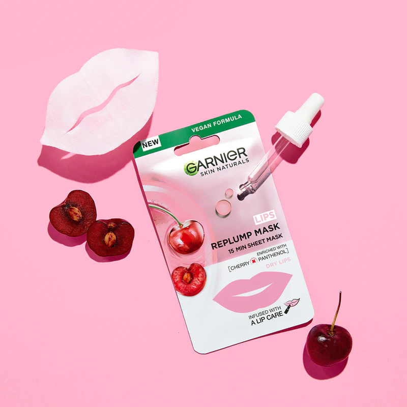 Garnier Textil Maskers Lips Replump Masker lippenverstevigend masker