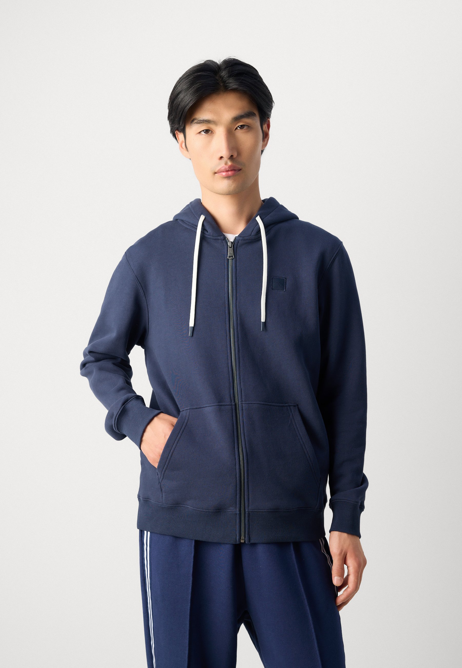 Scotch & Soda Hoodie mit durchgehendem Reißverschluss und Logo - Sweatshirt mit Reißverschluss - Sky Captain