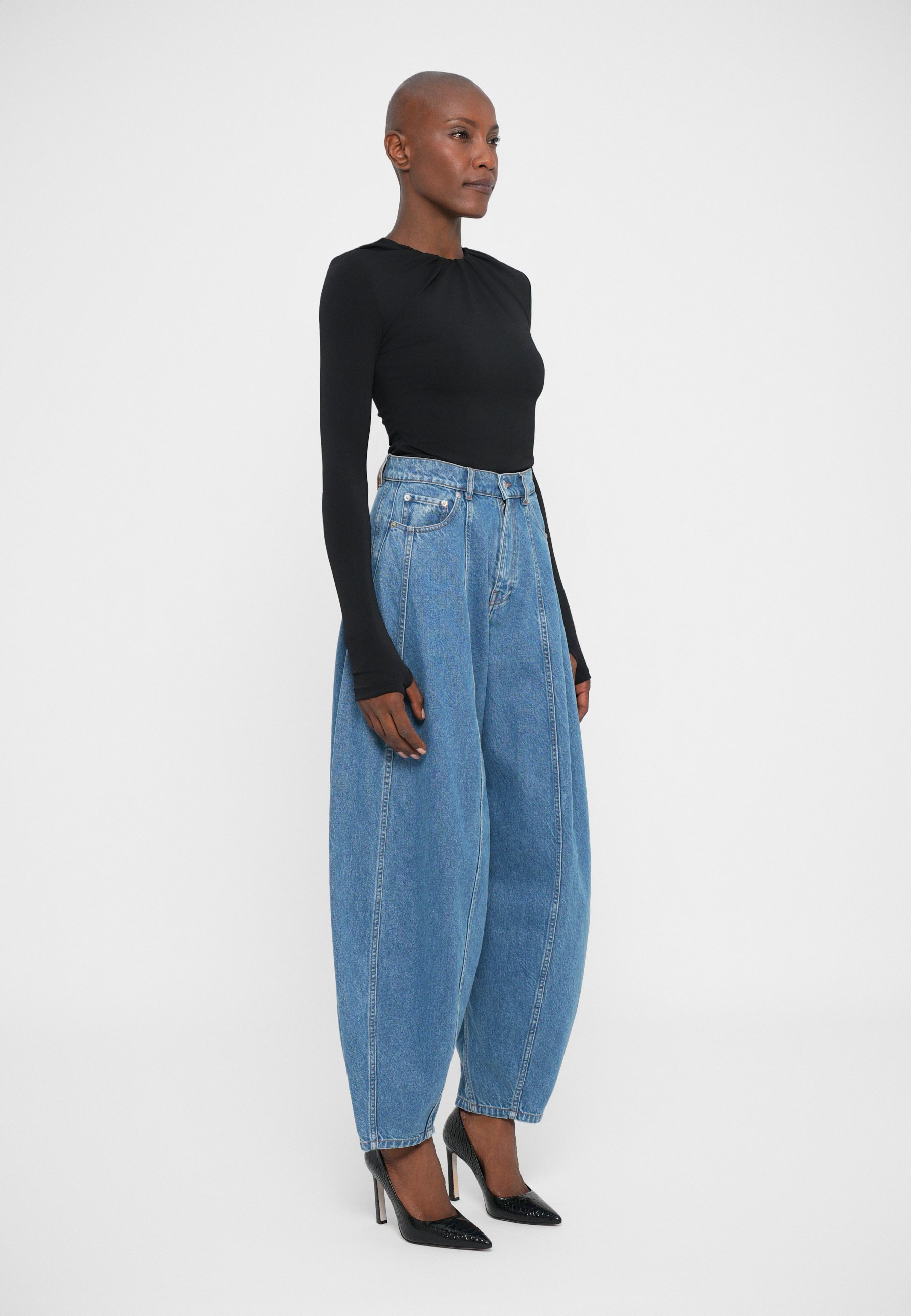 Viktor&Rolf DRAPE BODY - Top met lange mouwen - zwart