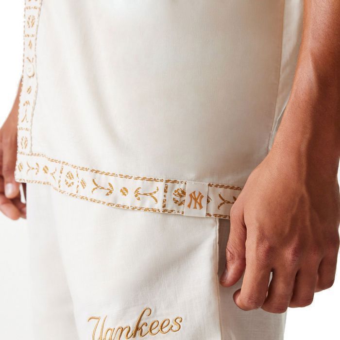 Chemise - NEW ERA - New York Yankees - 100% coton - Manches courtes - Beige