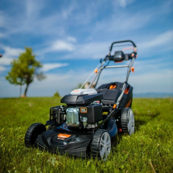 Rasaerba Villager Falcon 5111T-ES da 173 cc, 4 in 1, con funzione mulching, avviamento elettrico e lama da 50 cm.