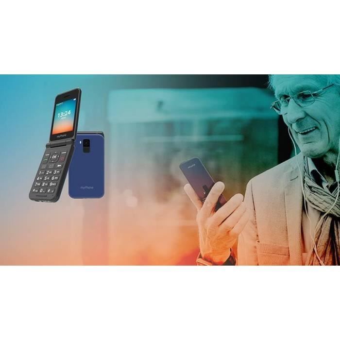 Telefono a conchiglia - MP MYPHONE - myPhone Flip LTE - Pulsante SOS - 4G - Batteria da 1000 mAh