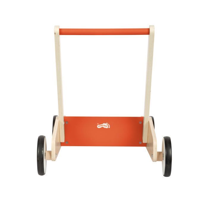 Andador de empuje - PIE PEQUEÑO - Cobre - Naranja - Ayuda para los primeros pasos - Entrenamiento del equilibrio