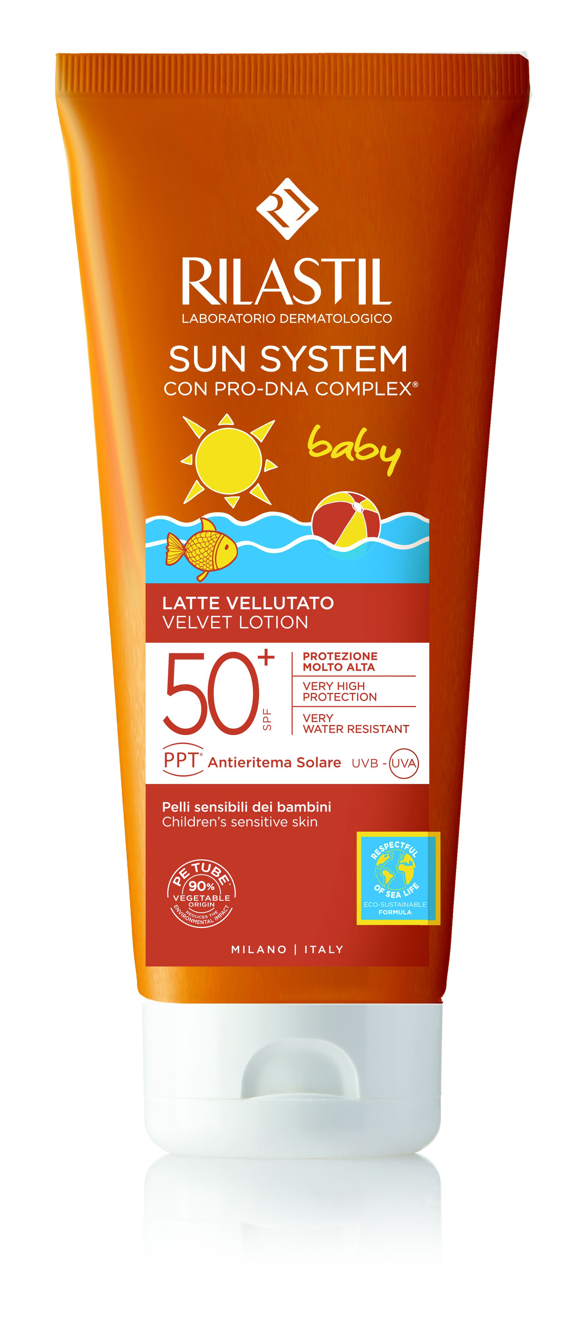 Opaľovací krém Sun System Baby Velvet Milk SPF50 Ochrana pred slnkom z lekárne