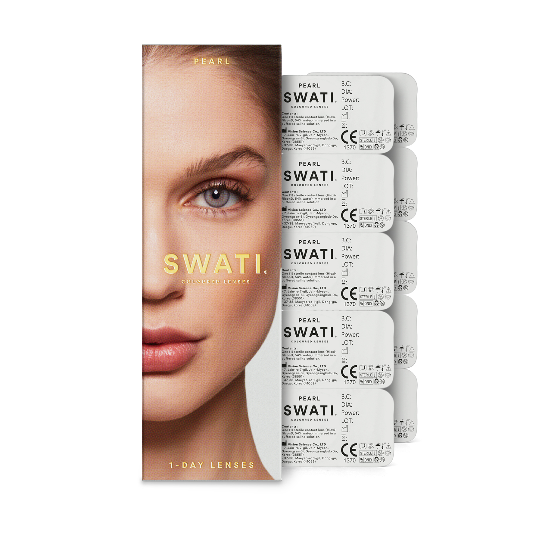 Lentile colorate Pearl pentru o zi - SWATI Cosmetics