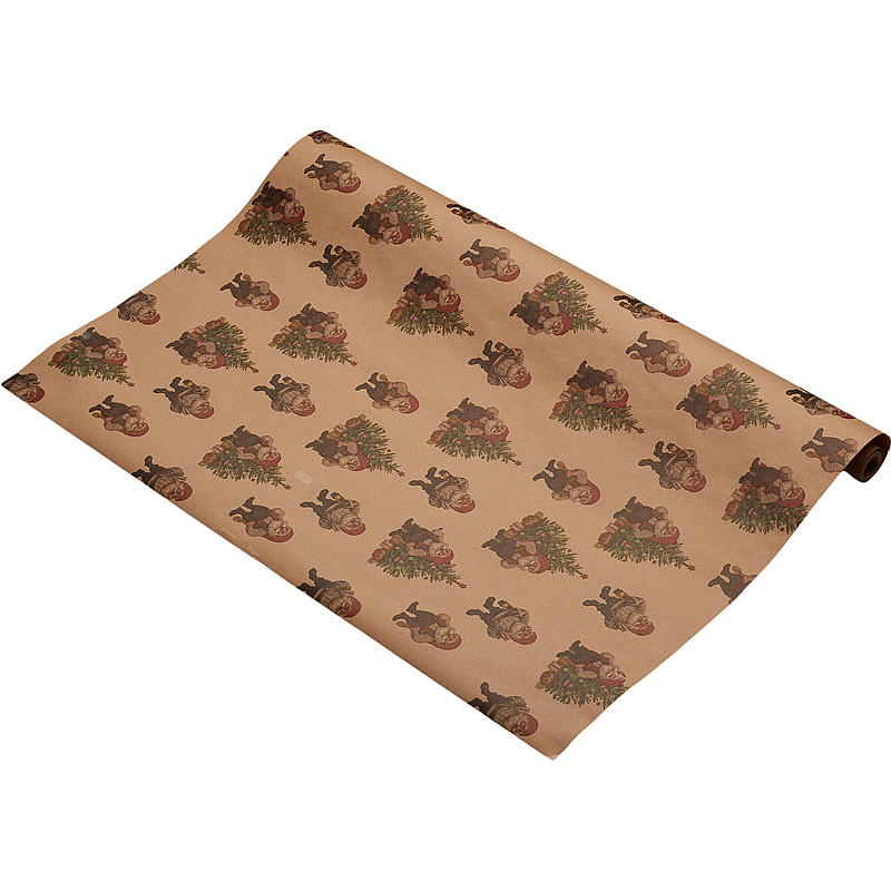 Hjem Julepapir 4 x 70 cm, Kraft