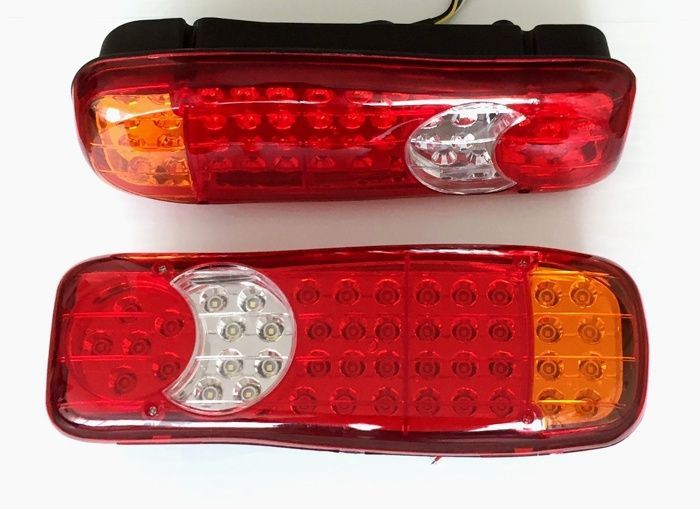 2 luces traseras LED de 24 V para autocaravana, camión, remolque, furgoneta, chasis, volquete, caravana, 5 funciones.