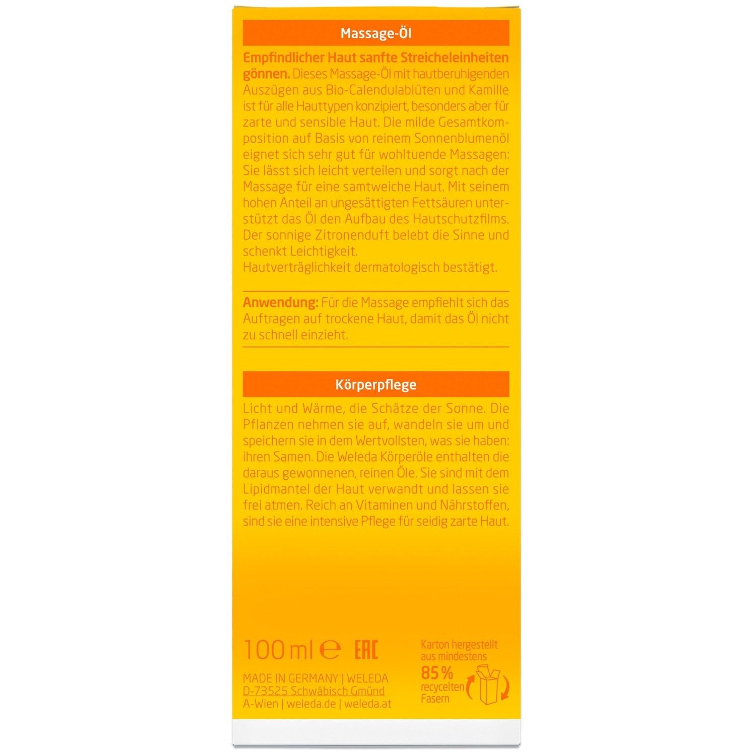 Weleda kūno aliejus - 100 ml