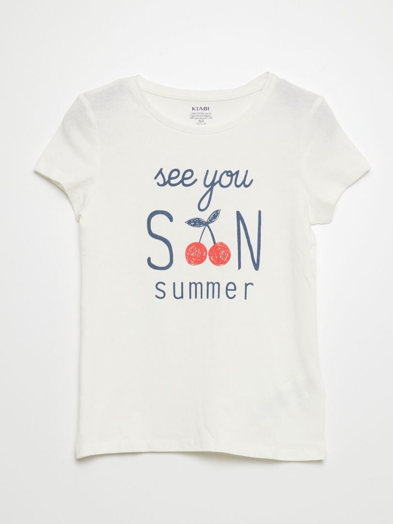 Set van 3 bedrukte T-shirts - BEIGE