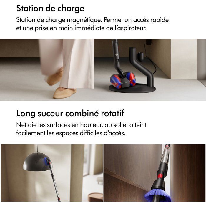 DYSON PENCILVAC Fluffycones - Aspirapolvere a bastone senza fili - Leggero e maneggevole - Spazzola multidirezionale - Peso 1,8 kg