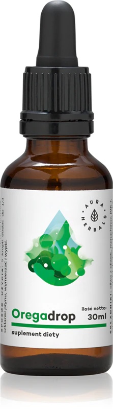 Aura Herbals Oregadrop prehransko dopolnilo v obliki kapljic z origanovim oljem in antioksidativnim delovanjem