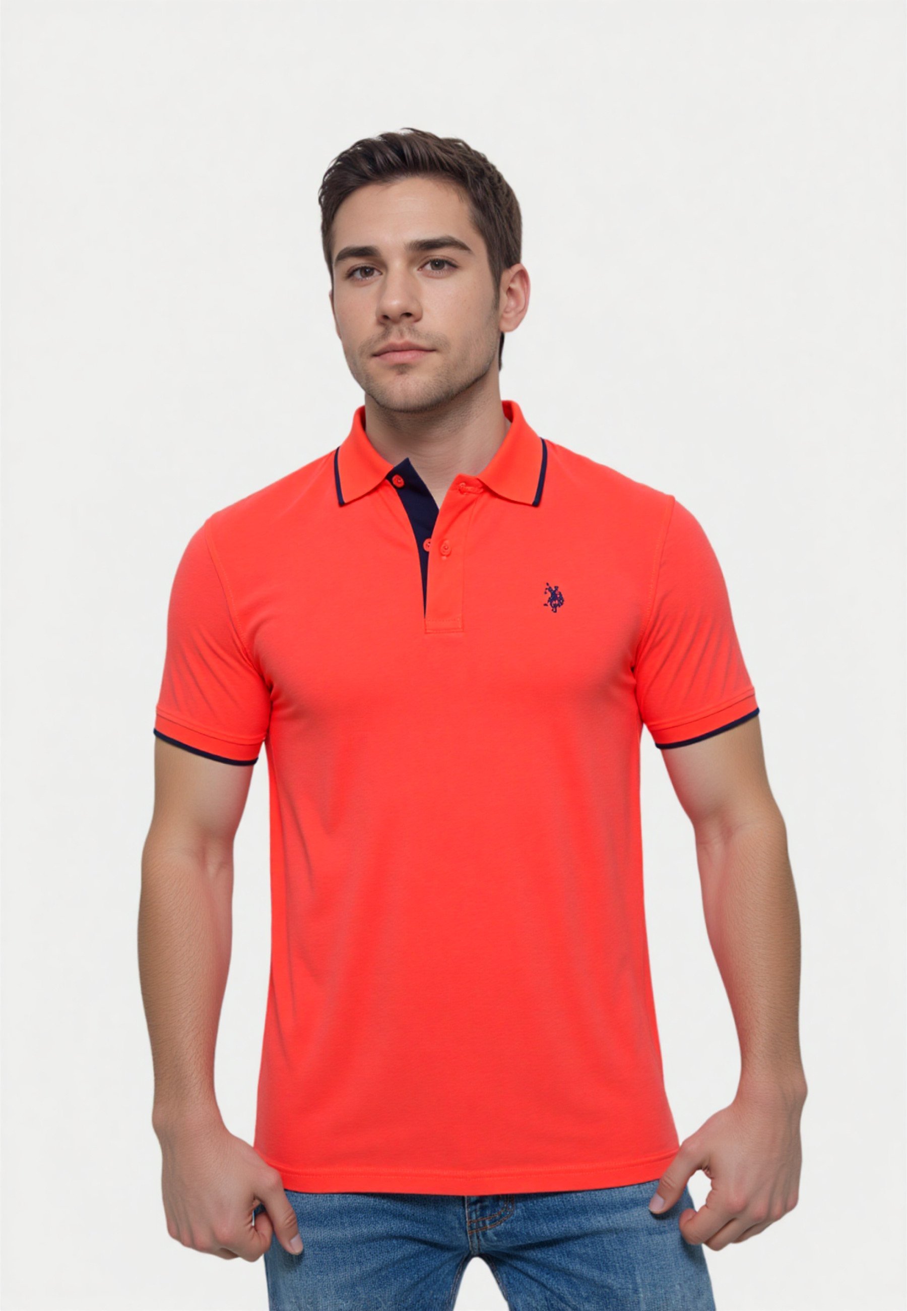 US Polo Assn. SHORTSLEEVE FASHION - Polokošile - coral