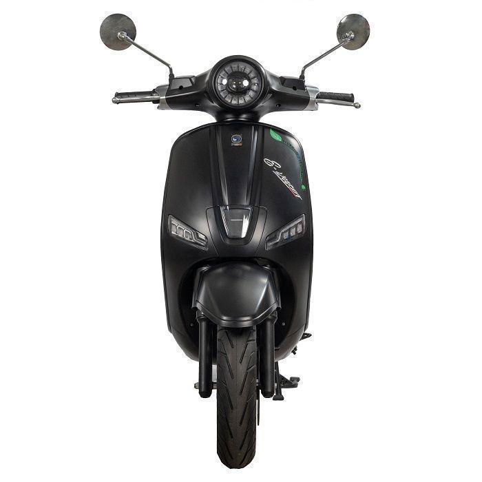 EUROCKA | Viscot Black elektrische scooter 125cc met verwijderbare 72V50Ah lithiumbatterij en een actieradius van 120 km