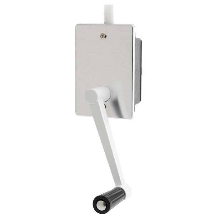 Shutter accessory - Hand crank winch - Aluminum - Recessed - 40 kg max - Gray