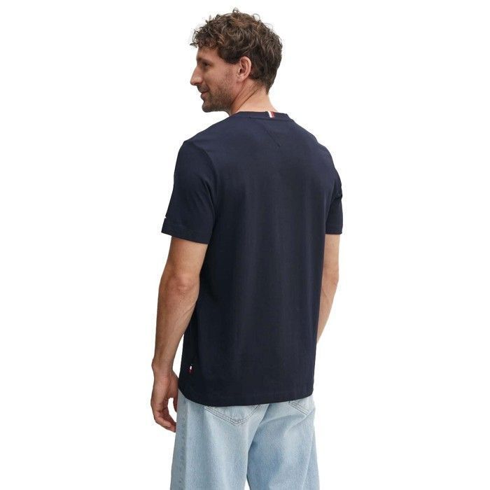 Camiseta Tommy Hilfiger azul de corte regular con estampado gráfico para hombre