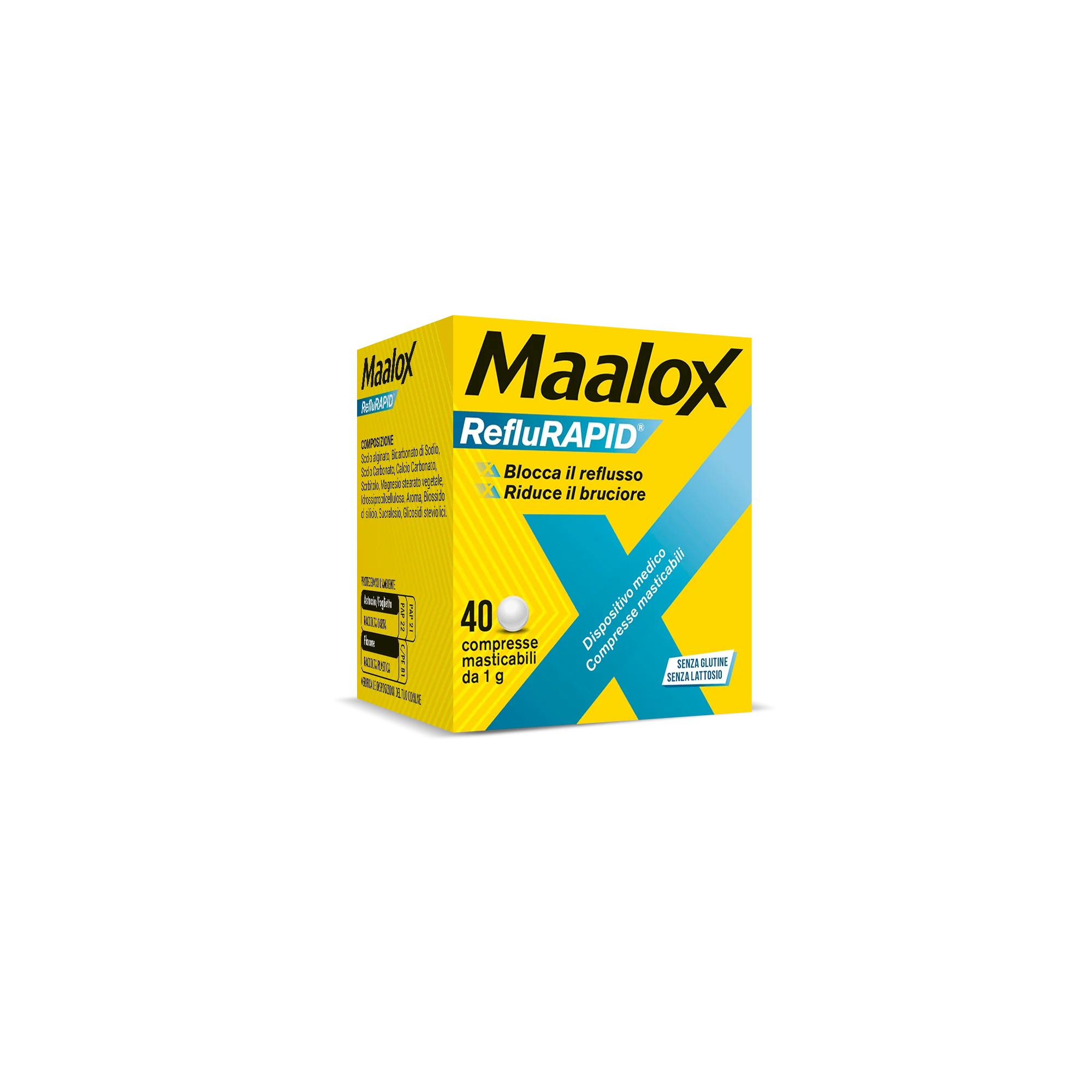 MAALOX Maalox Reflurapid 40 comprimés à croquer pour le reflux et l'acidité