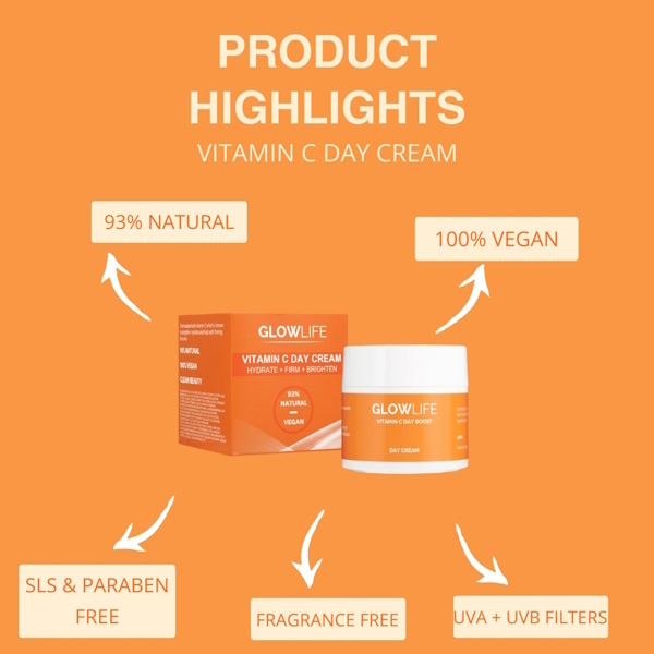 Denní krém Glowlife s vitamínem C 50 ml s UVA + UVB filtry