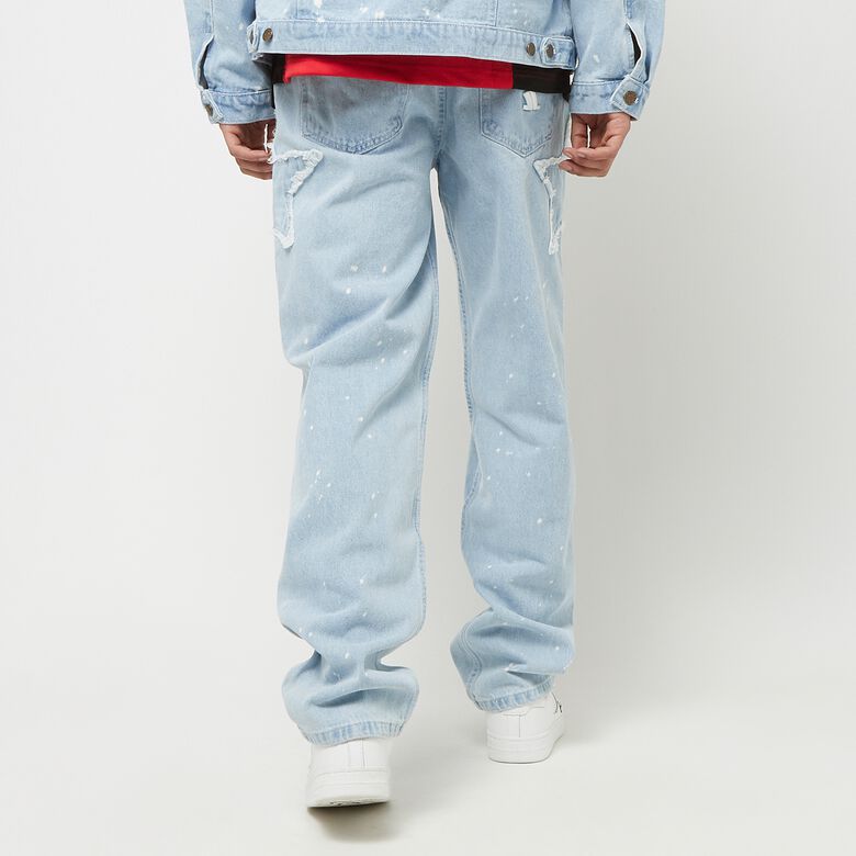 OG Baggy Five Pocket Paintsplatter Denim Bleached