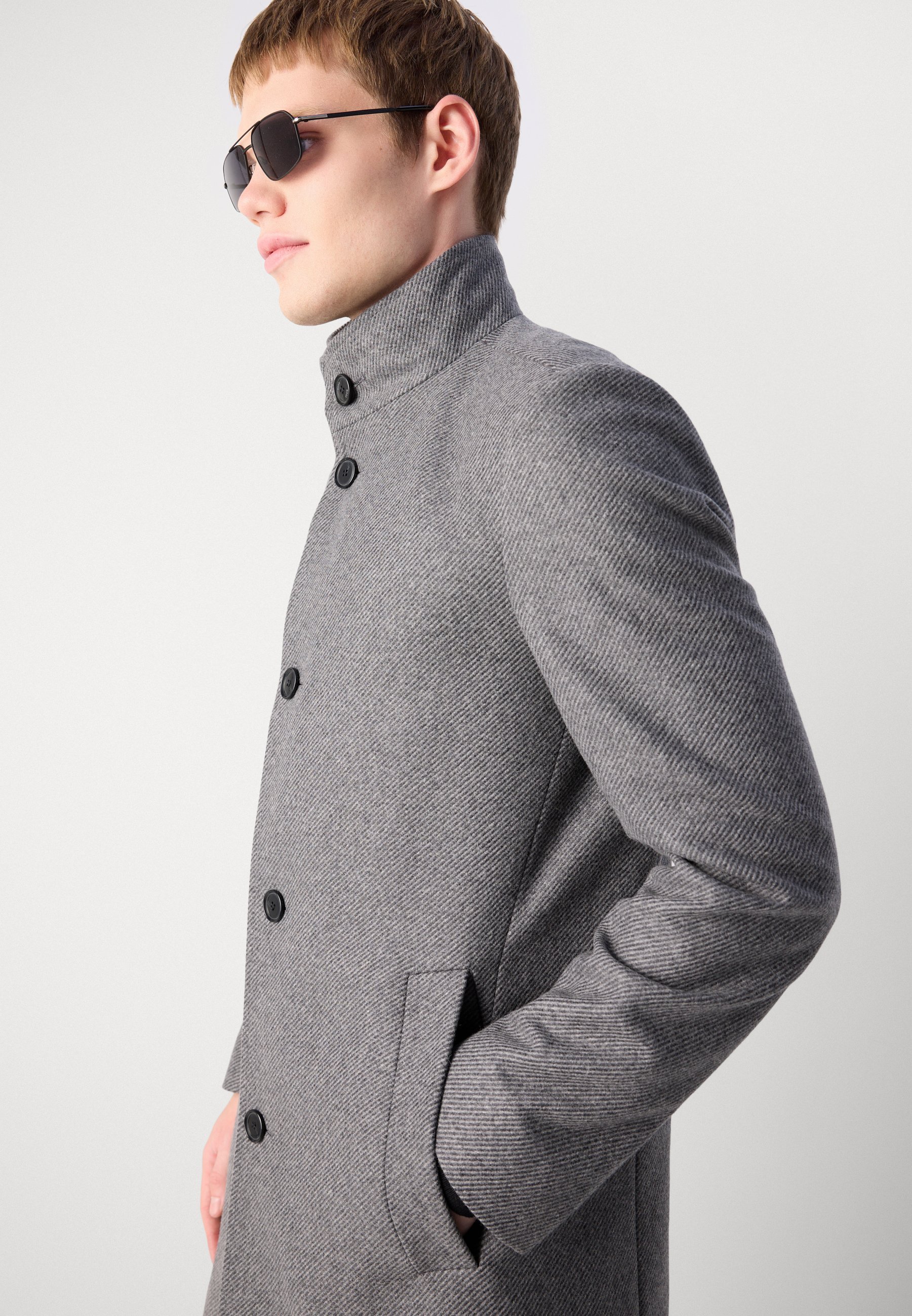 BOSS H-HYDE-SU-BIB-C-254 - Manteau classique - gris foncé