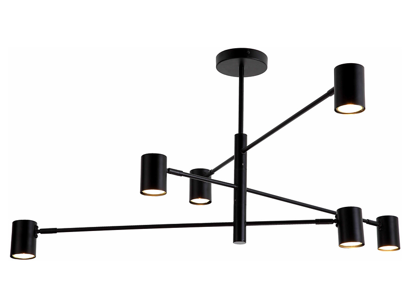 Lampa wisząca Snow 6-punktowa metalowa czarna