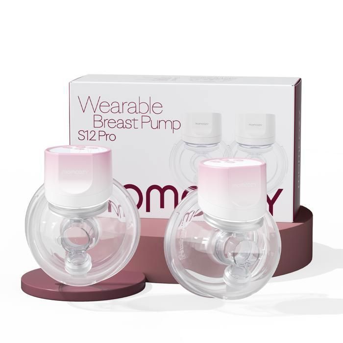 Momcozy S12 Pinky Pro Tragbare elektrische Milchpumpe, 24 mm, 2er-Pack