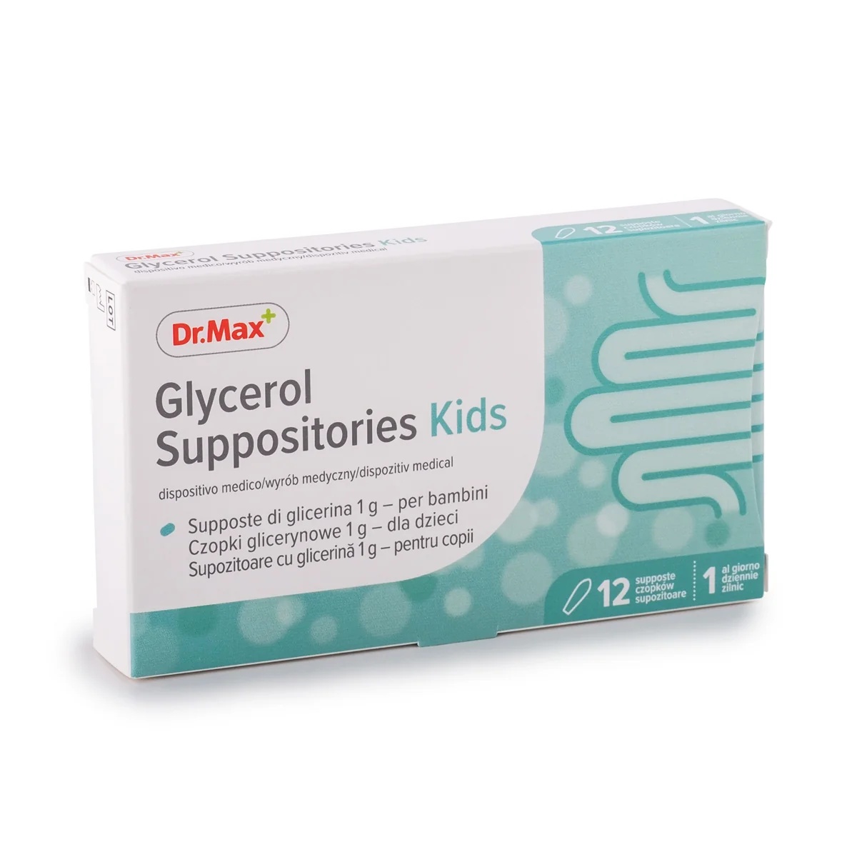DR. MAX Dr.Max Glycerol-Zäpfchen für Kinder, 12 Zäpfchen, gelegentliche Verstopfung bei Kindern
