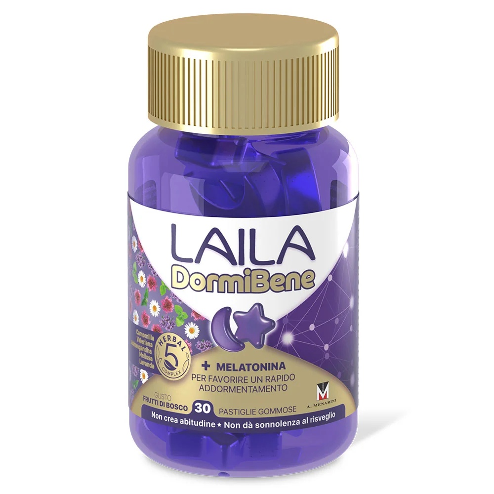 LAILA Laila Dormibene 3 g 30 Fruchtgummis Nahrungsergänzungsmittel gegen Schlaflosigkeit