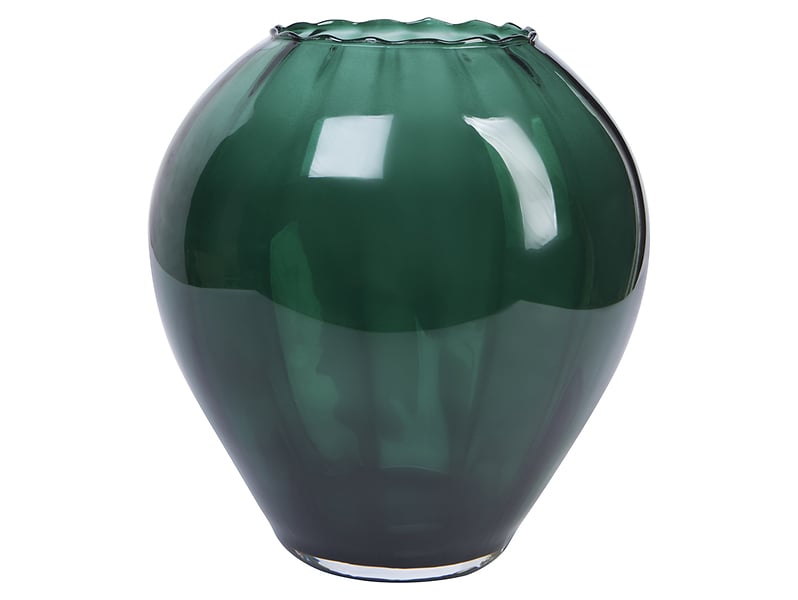 Wazon szklany 25 cm zielony
