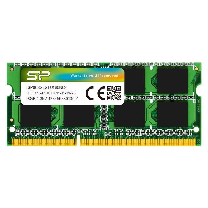 Memoria RAM DDR3L - Silicon Power - 8 GB 1600 MT/s - CL11 SODIMM - SP008GLSTU160N02